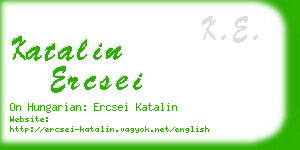 katalin ercsei business card